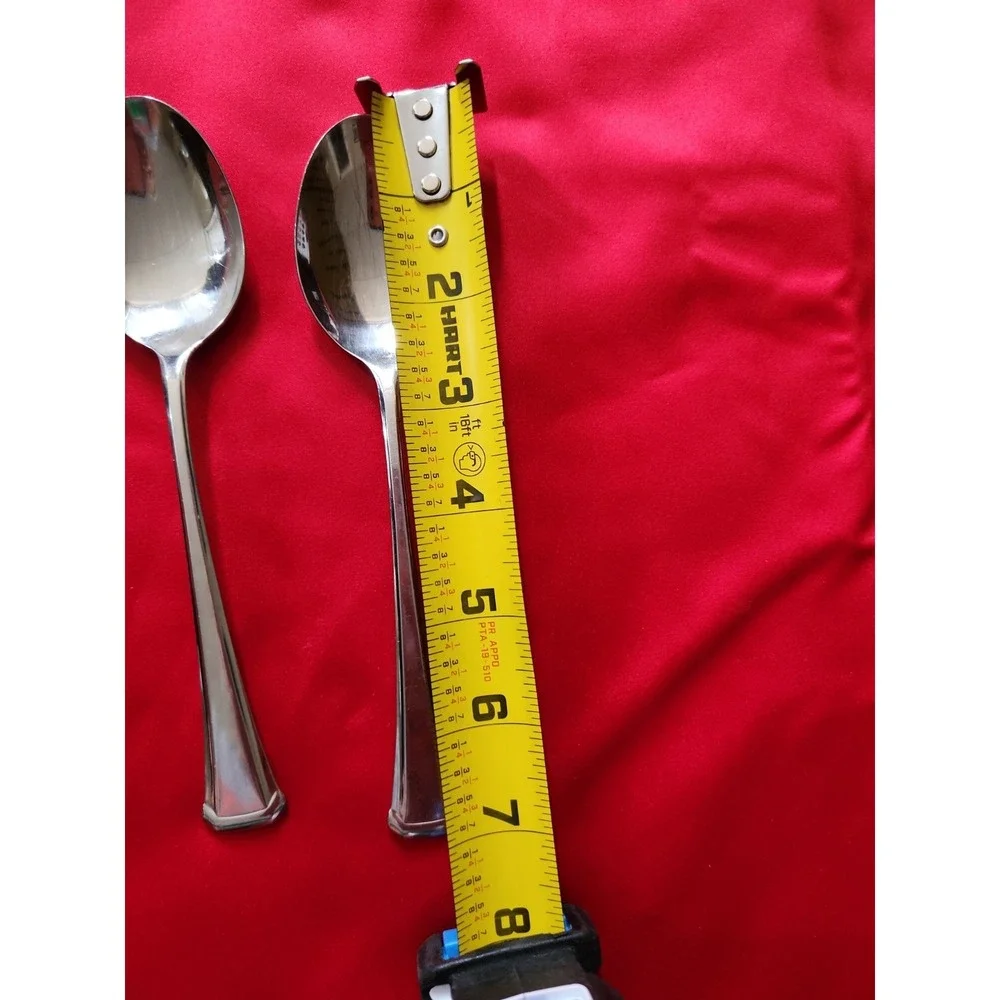 Oneida Maestro SSS Stainless Steel Oval Soup Spoons Set of 4 Silver Flatware